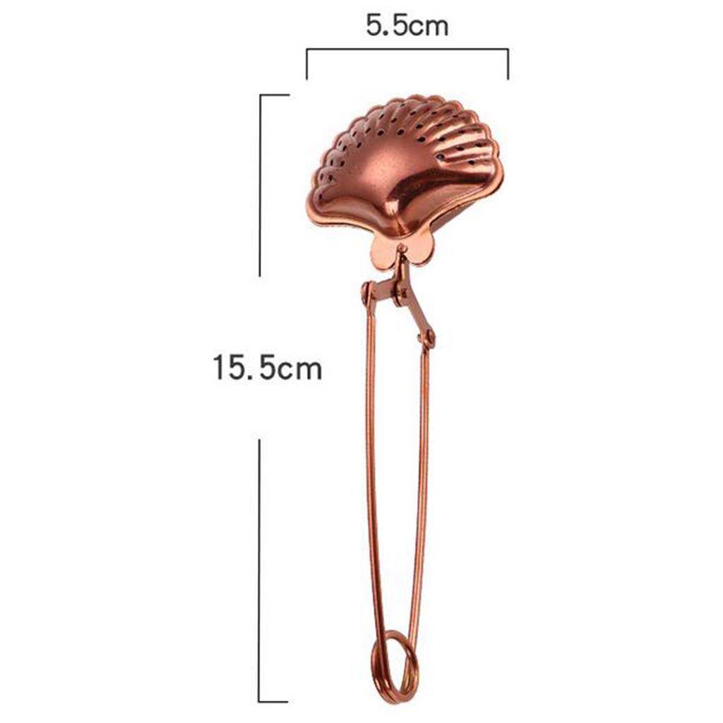 Tea Infuser Spice Filter Mesh Strainer Filter Stainless Shell Rose Gold