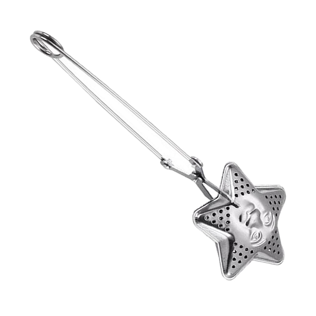 Tea Infuser Spice Filter Mesh Strainer Filter Stainless Star Golden