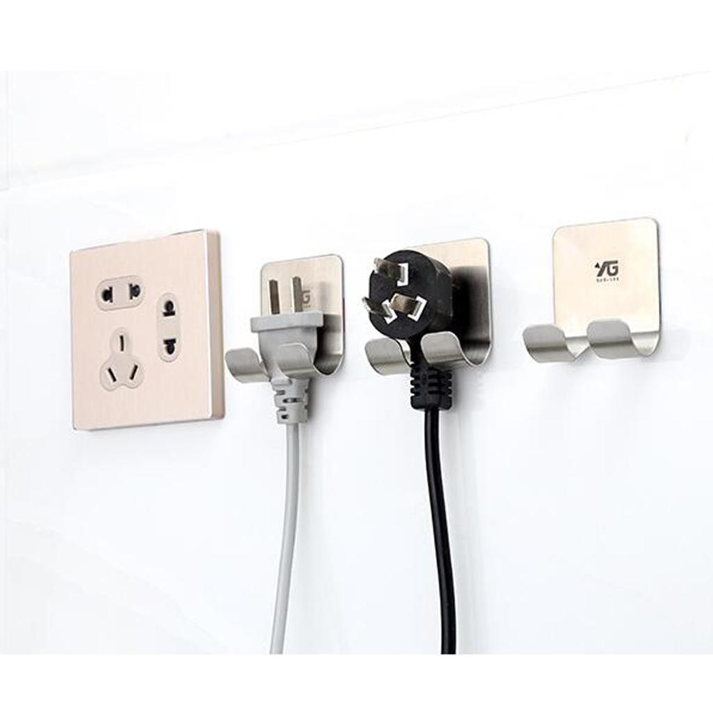Power Plug Socket Hook Rack Holder Hanger Office Home Wall Decor Organizer