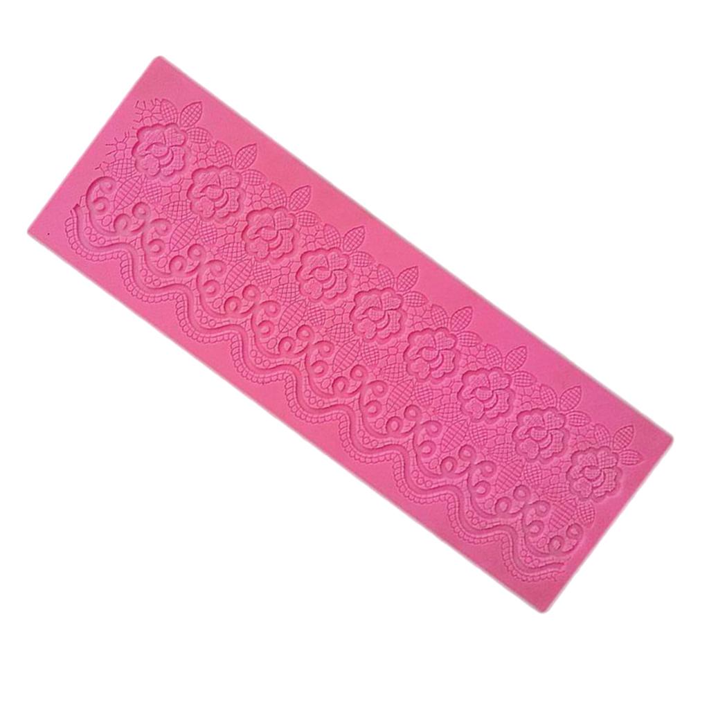 Pop Silicone Flower Lace Impression Mold Cake Decor Bake Emboss Pad Mold