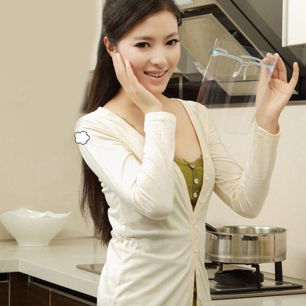 Novelty Kitchen Cooking Anti-Oil Splash Face Mask Shield Clear o