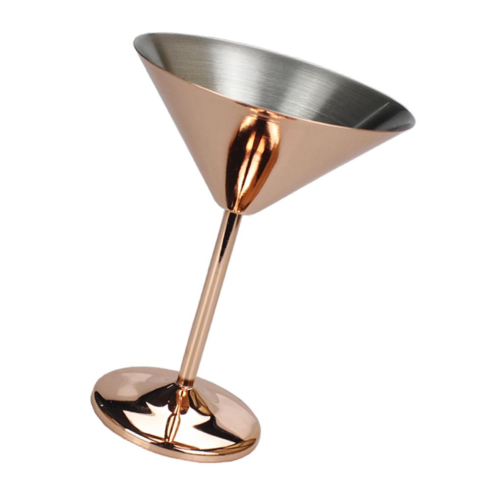 Stainless Steel Cocktail Glasses Goblets Martini Cosmo Dessert Cup 230ml