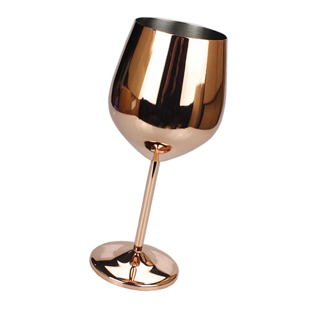 Stainless Steel Wine Glasses Red White Wine Goblets Champagne Bar Party