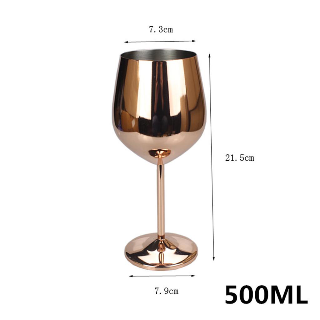 Stainless Steel Wine Glasses Red White Wine Goblets Champagne Bar Party