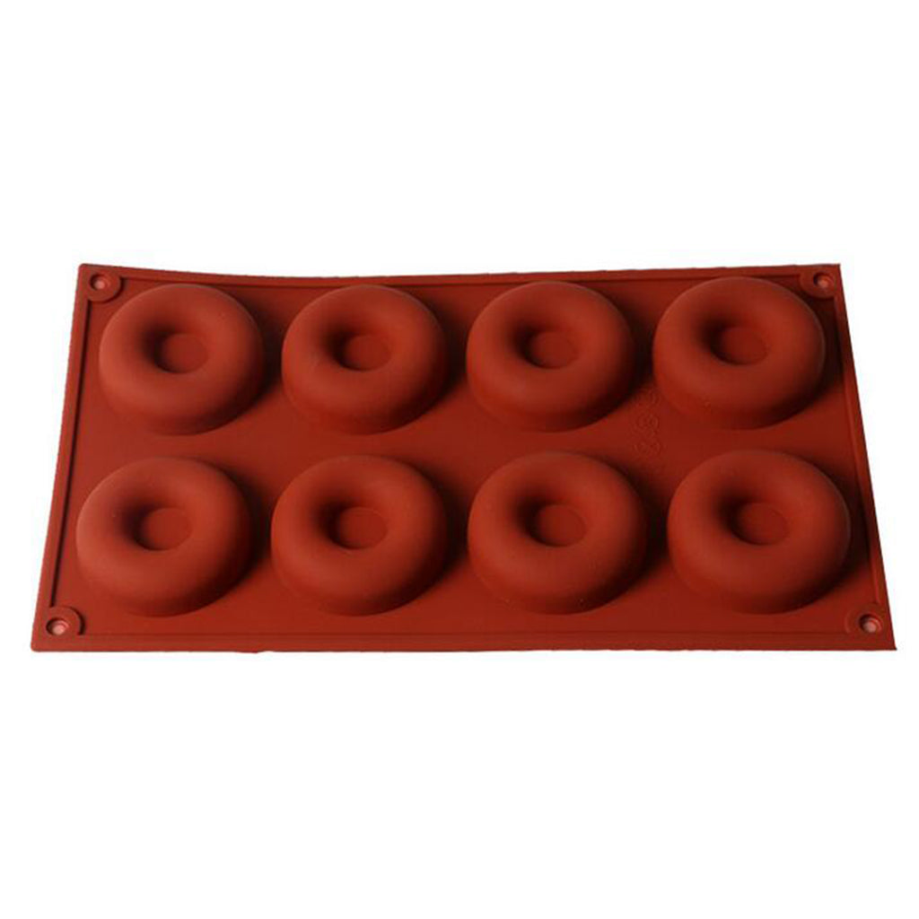 DIY Cake Mold Silicone Mousse Baking Mould Bakeware 8 Holes Doughnut
