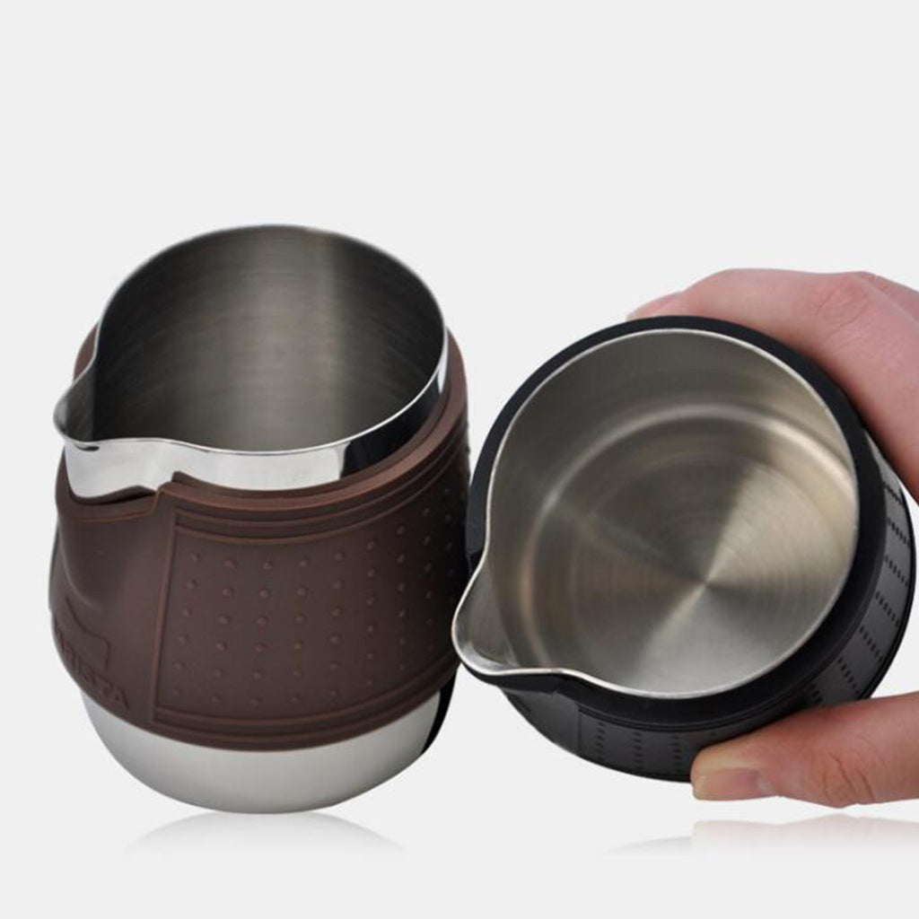 Stainless Steel Coffee Milk Frothing Latte Mug Milk Espresso Frother Black