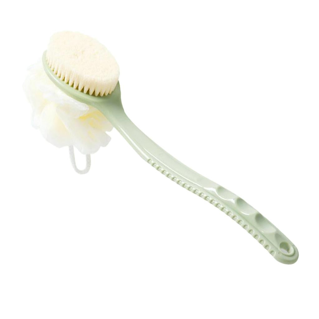 Plastic Long Handle Scrub Skin Massage Shower Brush Bath Back Brush Green