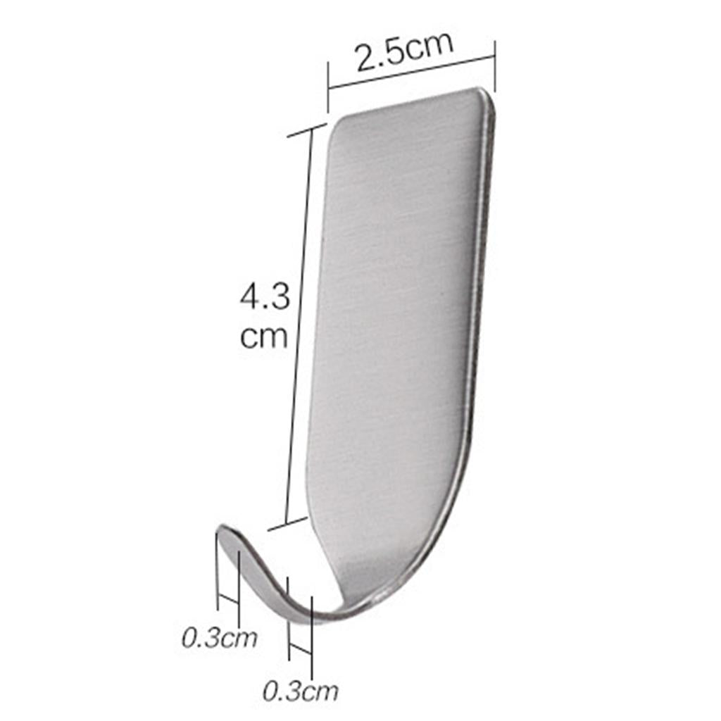 Stainless Steel Bathroom Coat Robe Hat Towel Hanger Rack Hooks Single 1