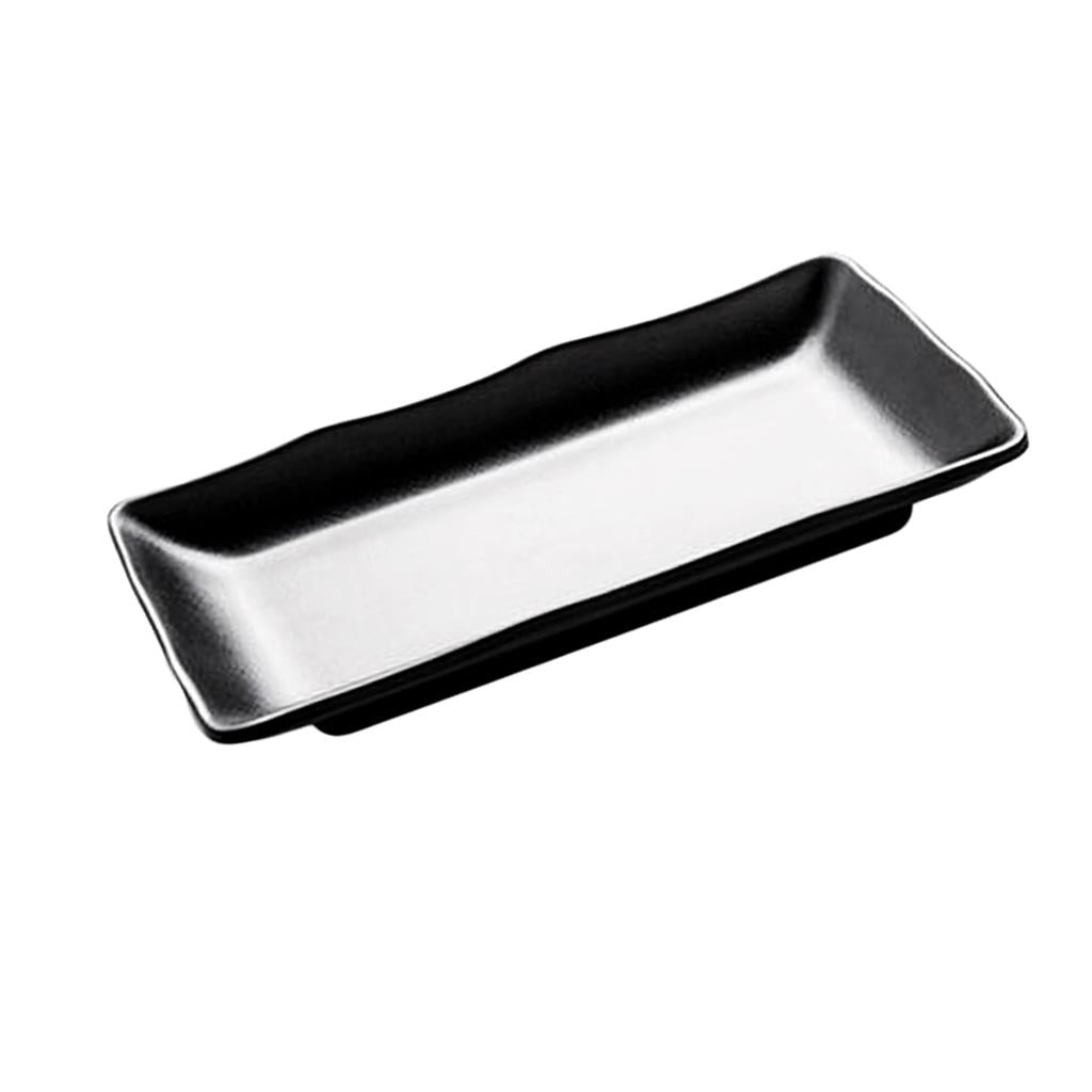 Melamine Plates Sushi BBQ Serving Platter Dishes Tray F 21x13x2.5cm