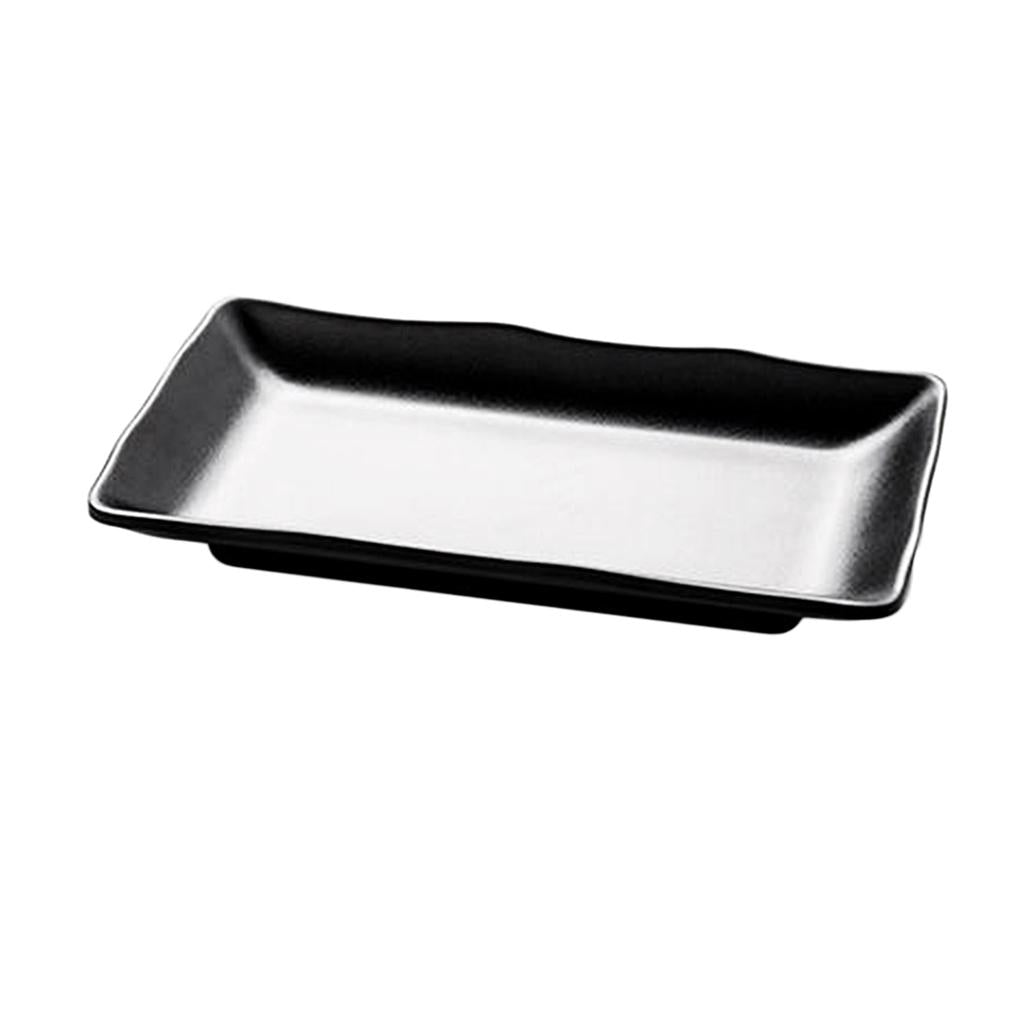 Melamine Plates Sushi BBQ Serving Platter Dishes Tray F 21x13x2.5cm