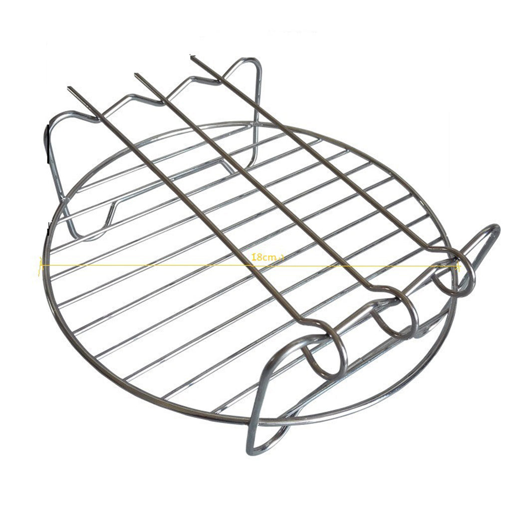 5Pcs Air Fryer Accessories Set Chips Baking Basket Pizza Pan Dish Pan & Rack