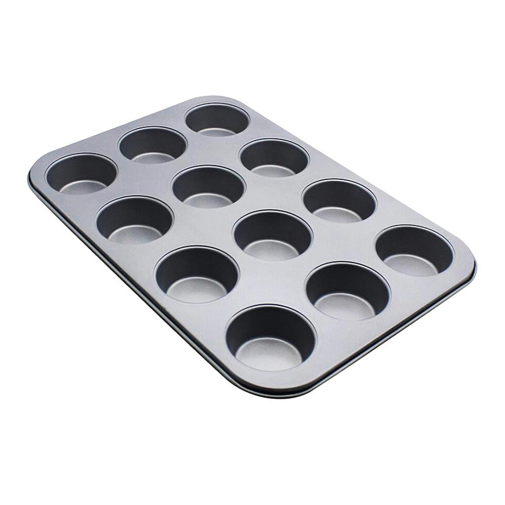 French Cake Mold Carbon Steel Mousse Baking Mould Bakeware 12 Holes Flat Cup