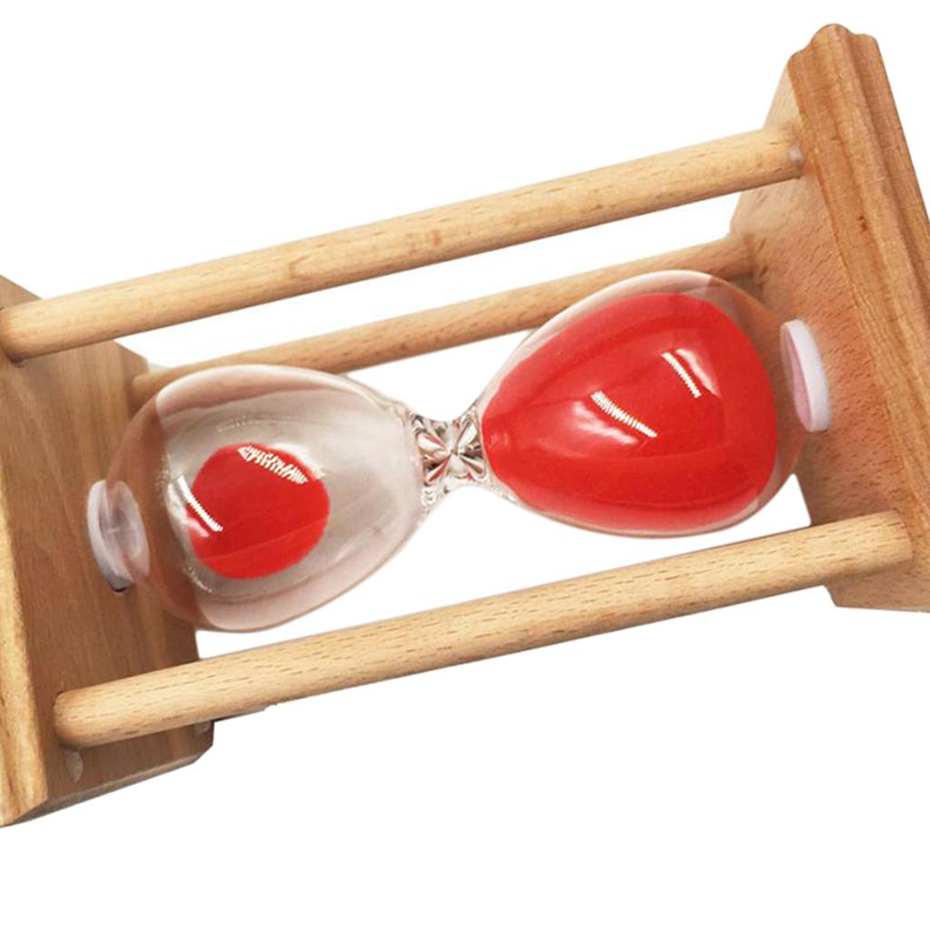 Square Sand Clock Hourglass 20 min Timer for Kitchen Yoga Kid Red
