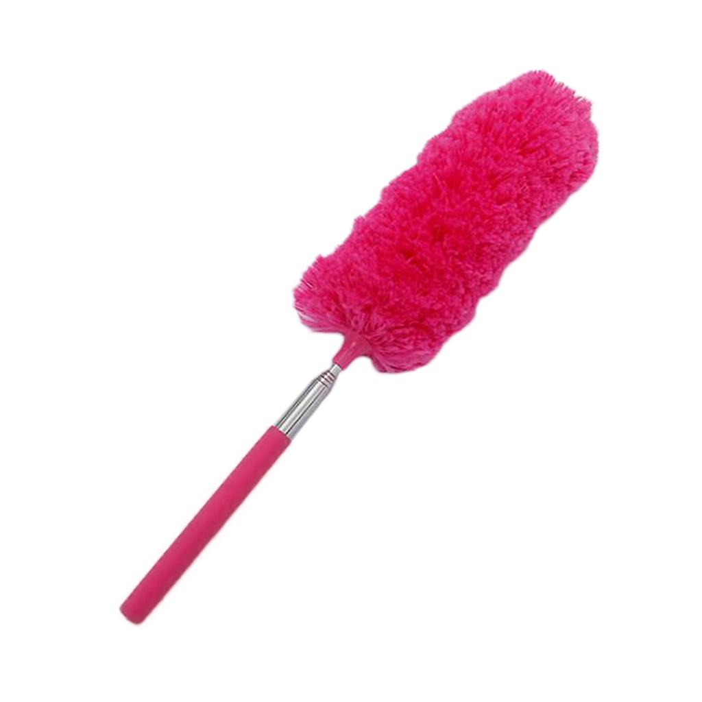 2xMicrofiber Bendable Extension Hand Duster Washable Cleaning Dust Rose Red