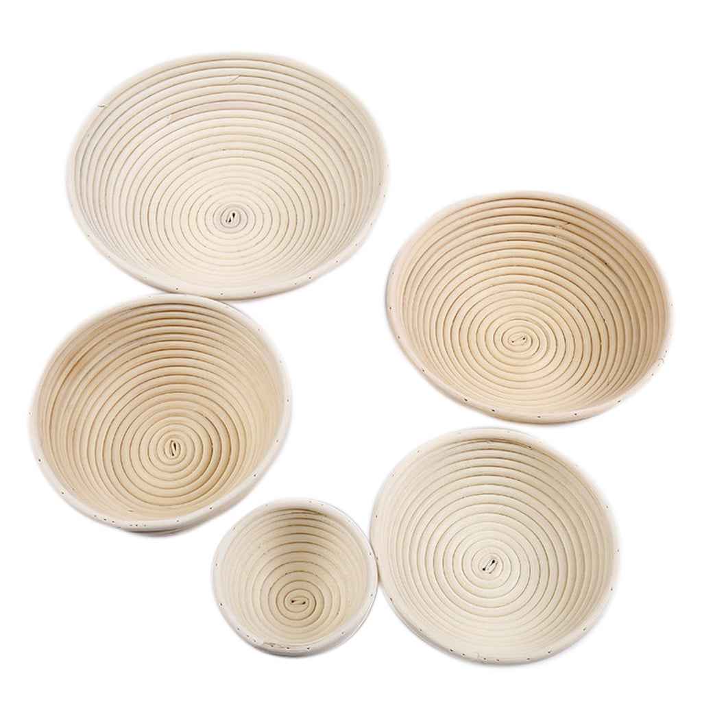 Round Banneton Brotform Dough Bread Proofing Proving Rattan Basket 6Size S