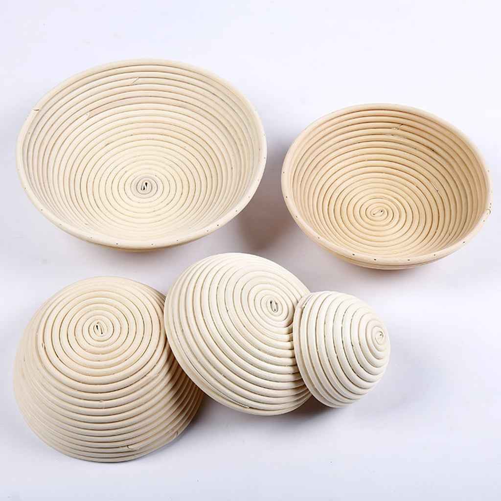 Round Banneton Brotform Dough Bread Proofing Proving Rattan Basket 6Size S