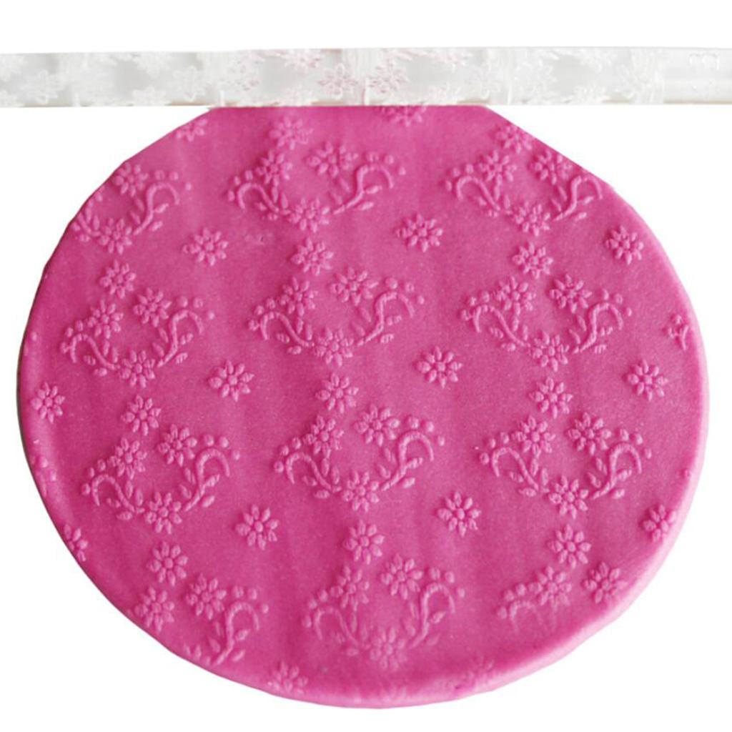 2xAcrylic Rolling Pin Icing Fondant Cake Decorating Tools Daisy