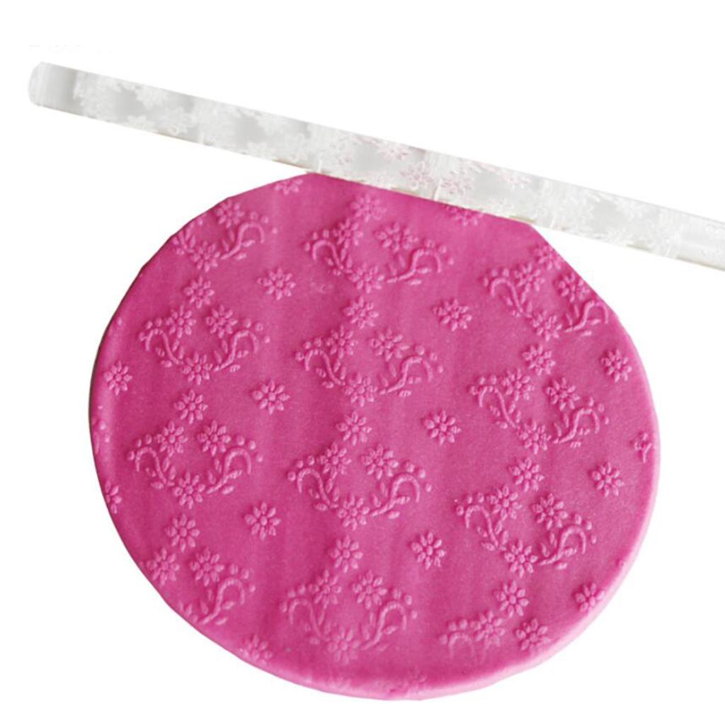 2xAcrylic Rolling Pin Icing Fondant Cake Decorating Tools Daisy