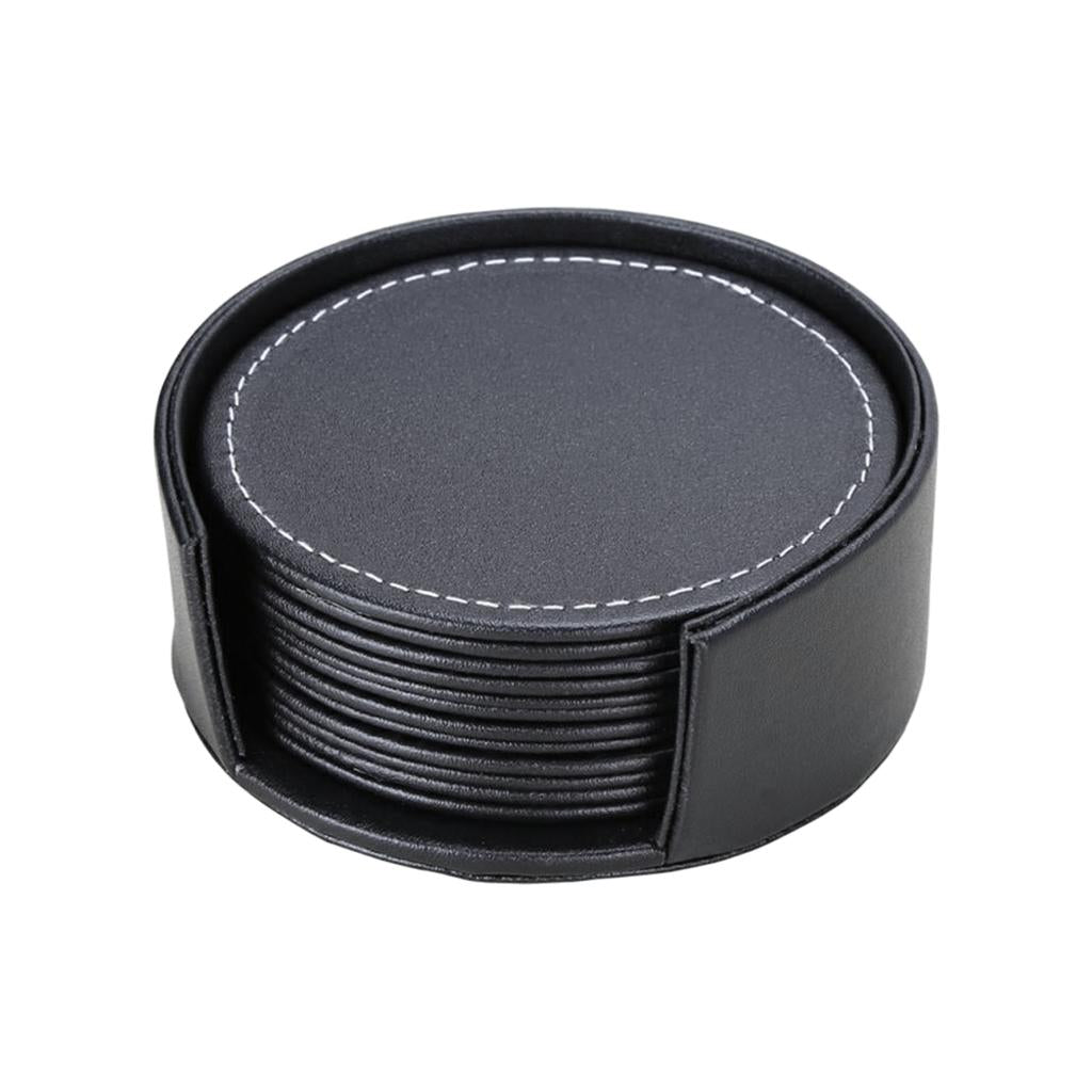 PU Leather Drinks Coaster Heat Insulation Mugs Tea Pads Coffee Cup Placemat