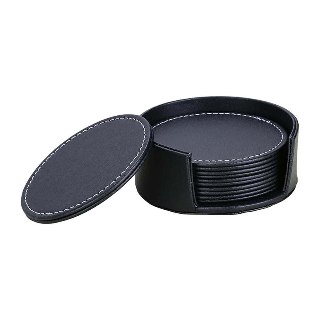 PU Leather Drinks Coaster Heat Insulation Mugs Tea Pads Coffee Cup Placemat