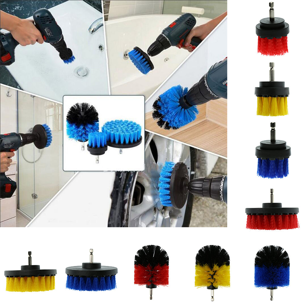 Wall Tile Grout Power Scrubber Cleaning Drill Brush Cleaner 2inch Red
