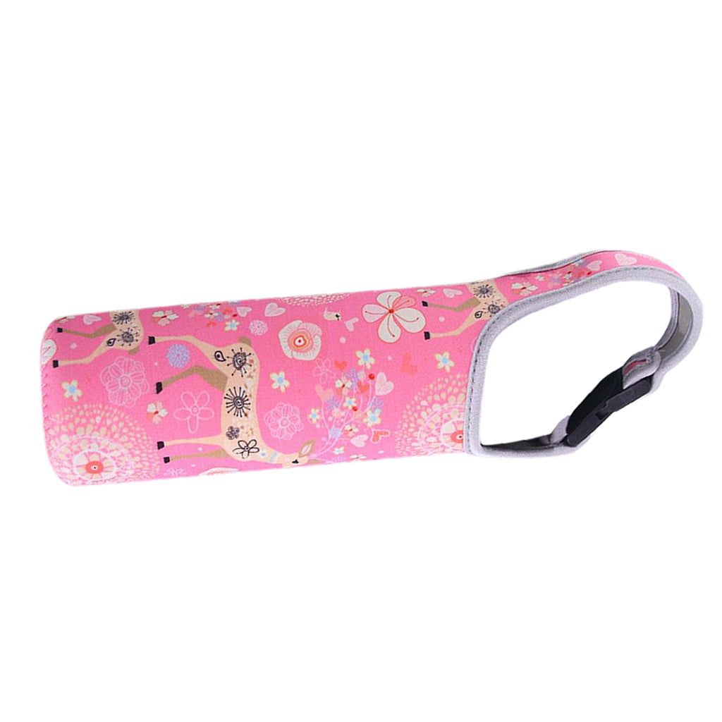 Neoprene Thermal Travel Vacuum Mug Bottle Bag Tote Cover Holder Pink Deer