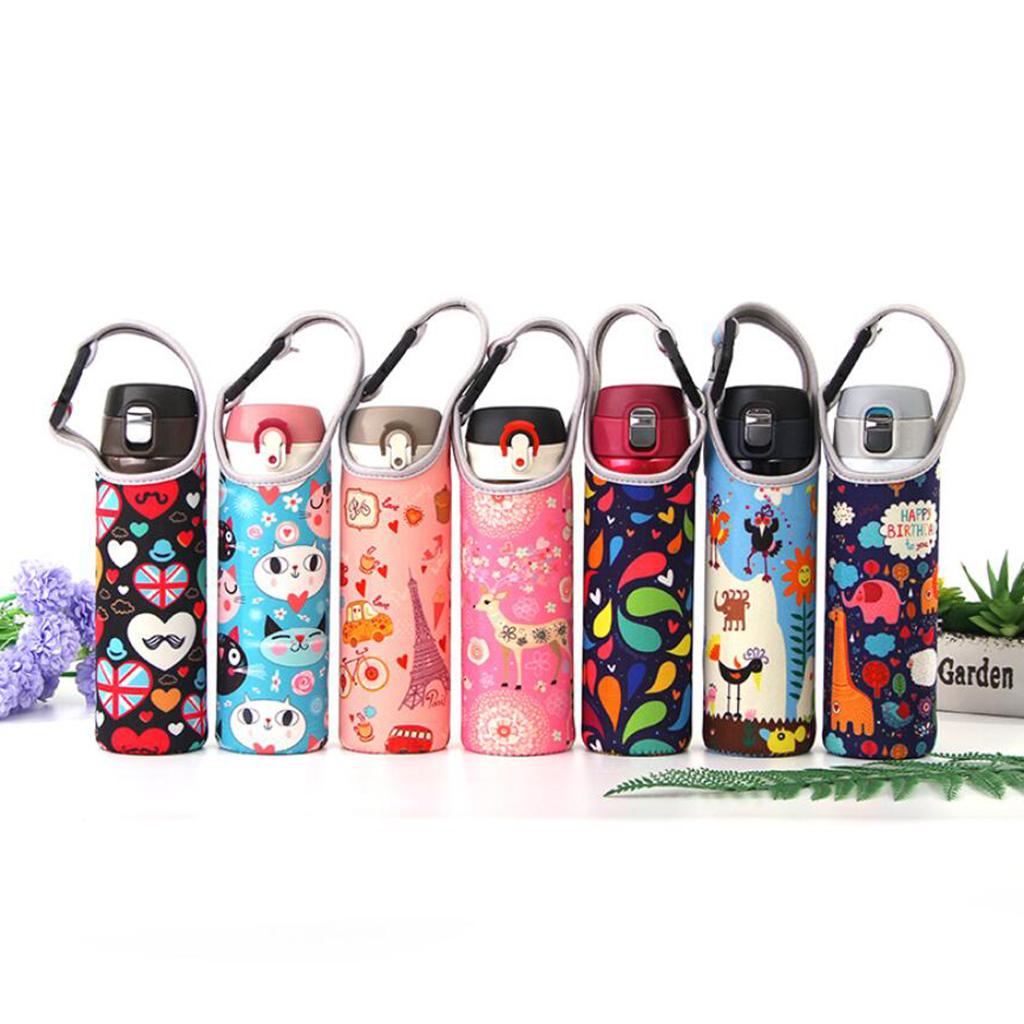 Neoprene Thermal Travel Vacuum Mug Bottle Bag Tote Cover Holder Nature
