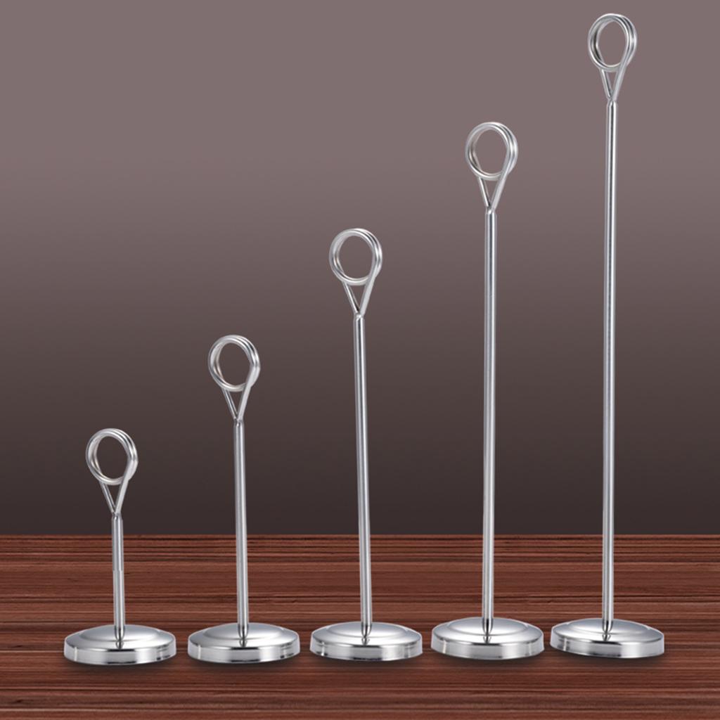 Hotel Stainless Steel Table Place Card Holder Table Number Stand 20cm
