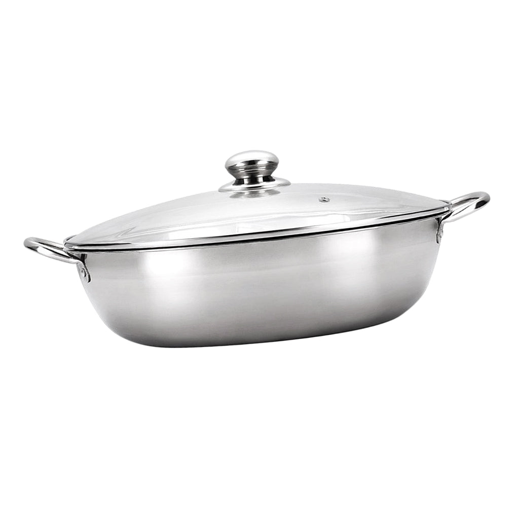 Stainless Steel Hot Pot Twin Divided Cookware Induction Pot A