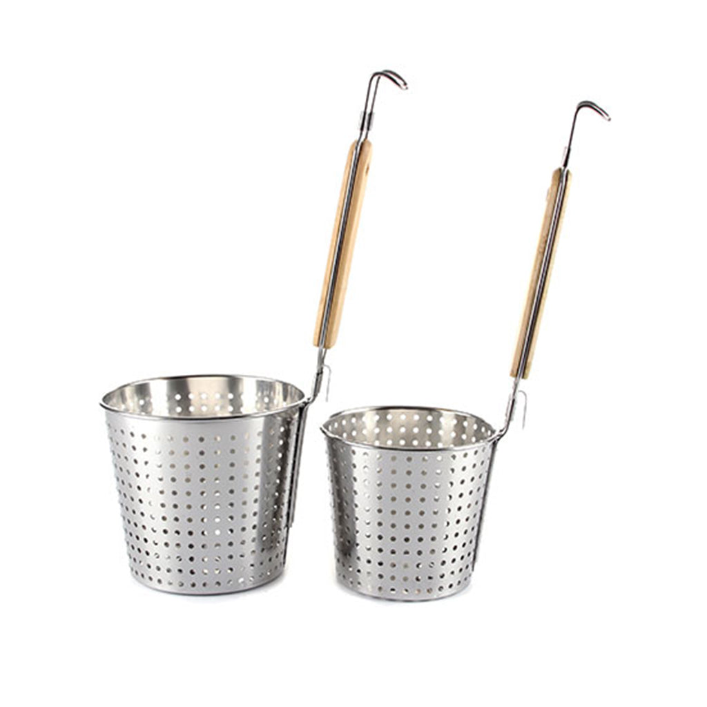 Kitchen Noodle Strainer with Hook, Stainless Steel, Deep Fry Basket 14cm