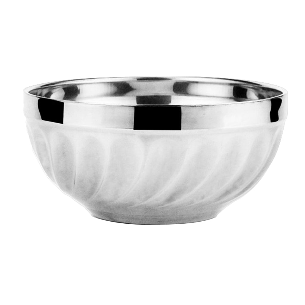Kids Stainless Steel Double-deck Bowl Silver Color Dual-Layers Container 15CM