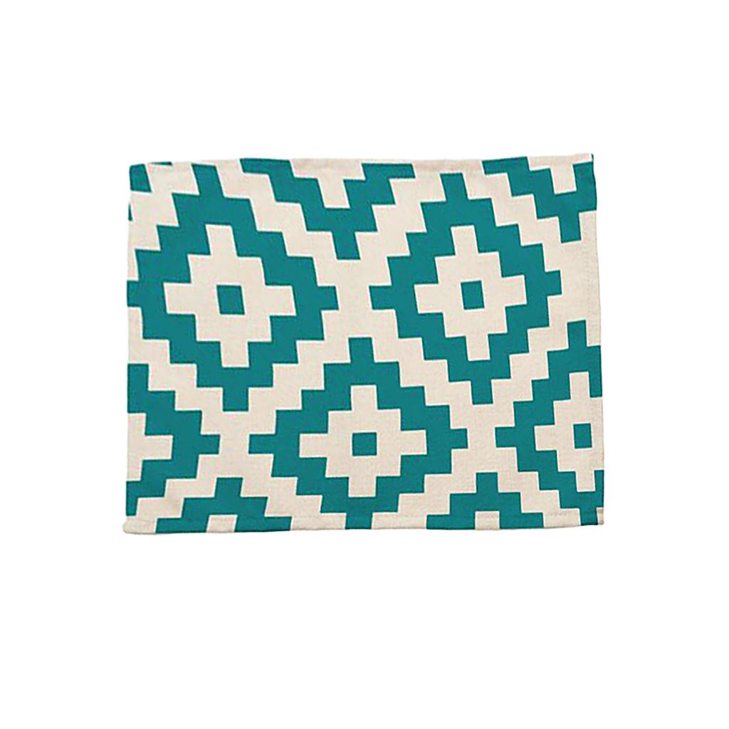 Cotton Linen Geometric Print Art Pattern Placemats Table Mats Pattern 2