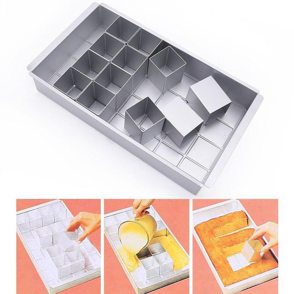 Aluminum Alloy Rectangular Letters Combination Cake Mold Pastry Baking Tools