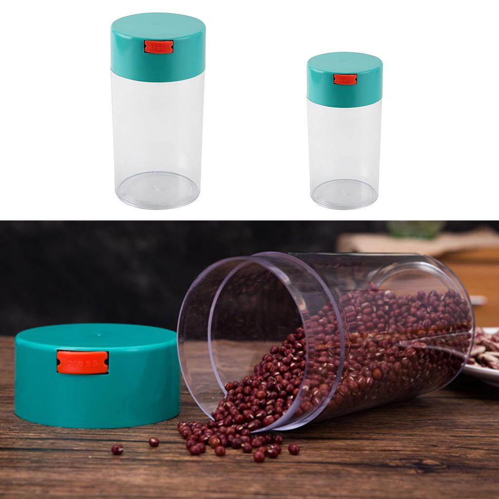 Plastic Sealed Canister Jar Coffee Sugar Tea Storage For Home Kitchen Size S
