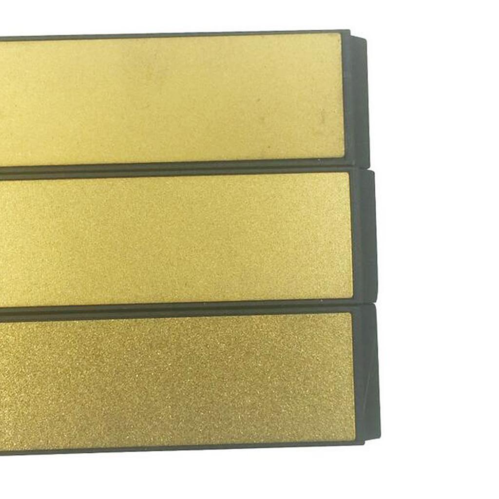 Kitchen Fixed Angle Diamond Whetstone Sharpening Stone 240 600 1000# Golden