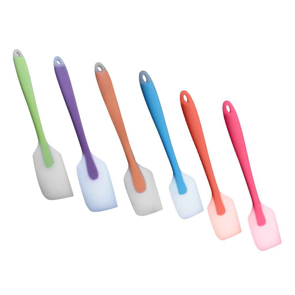 Long Handle Silicone Spatula Heat-Resist Cake Decorating Scraper Green