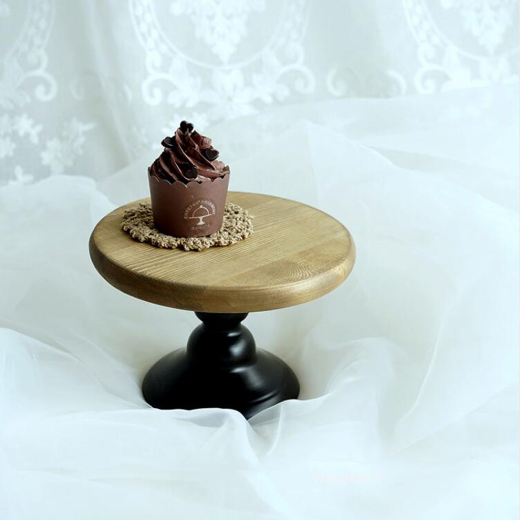 Wood Cake Stand 10/12inch Wedding Cake Fondant Display Plate Coffee 10inch