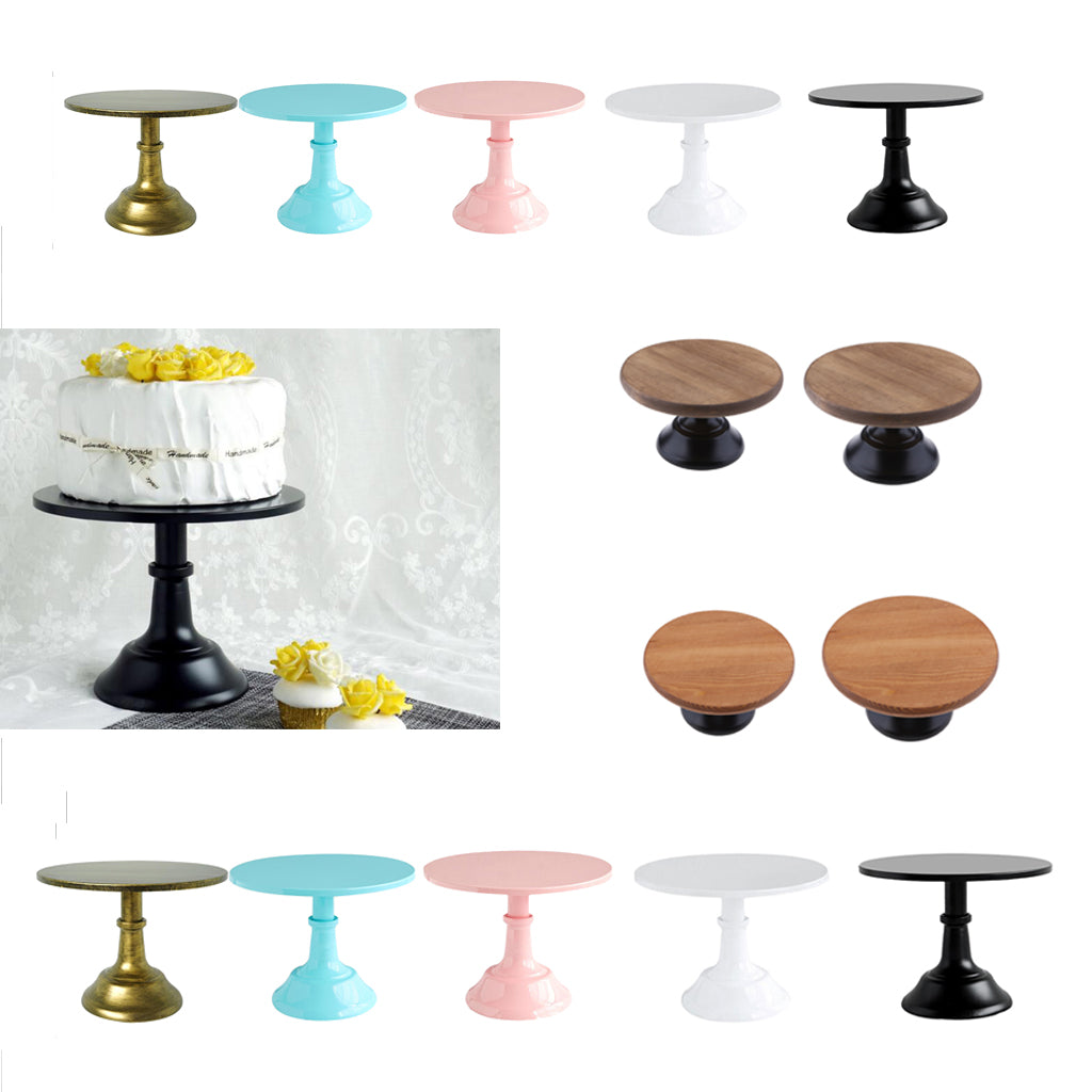 Wood Cake Stand 10/12inch Wedding Cake Fondant Display Plate Coffee 10inch