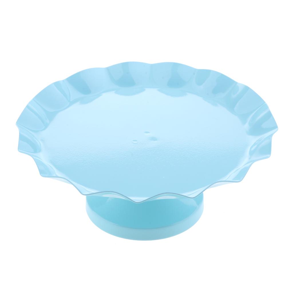 Cake Pan Dessert Table Iron Cake Stand Blue L