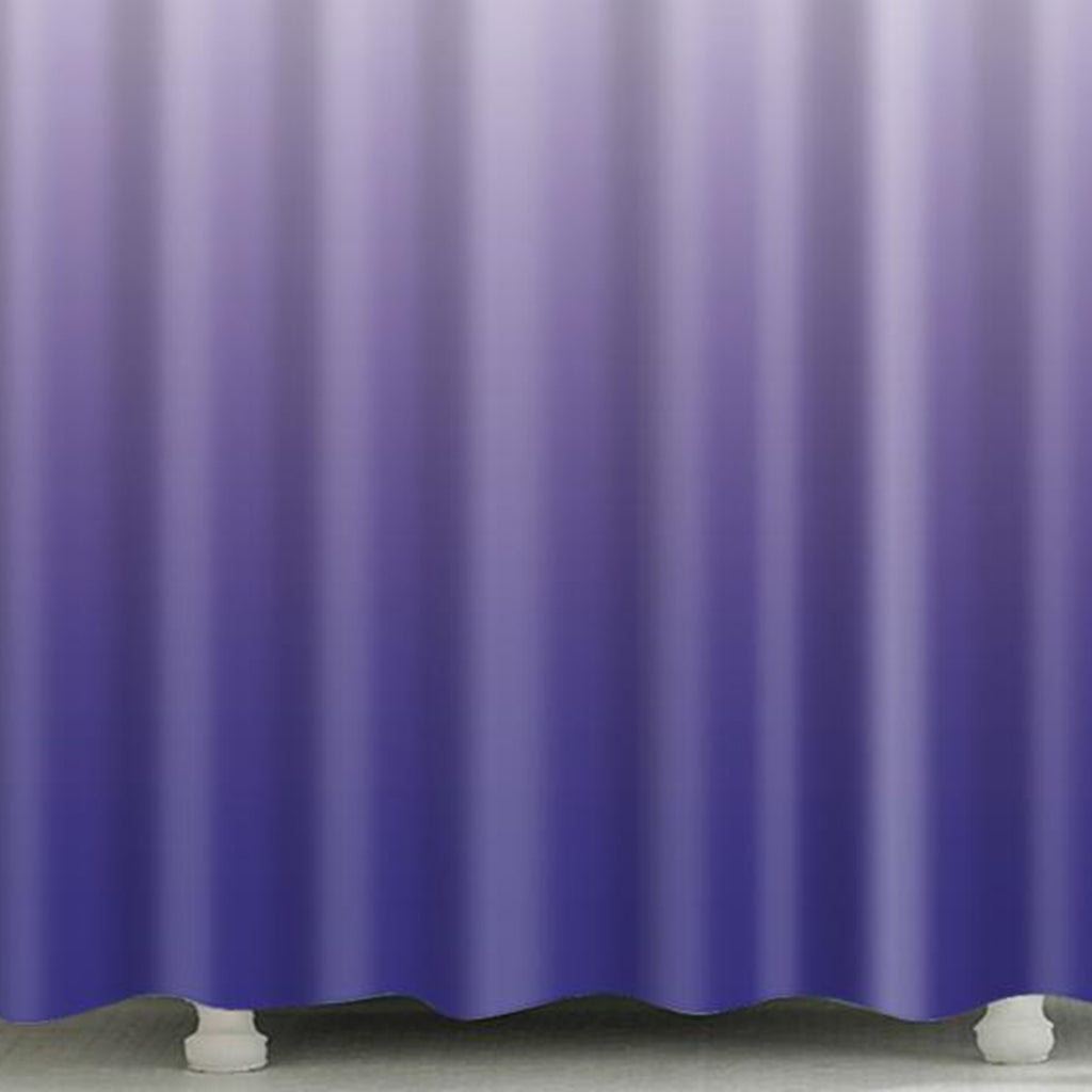 Digital Printing Bathroom Blind Shower Curtain with Hooks Purple