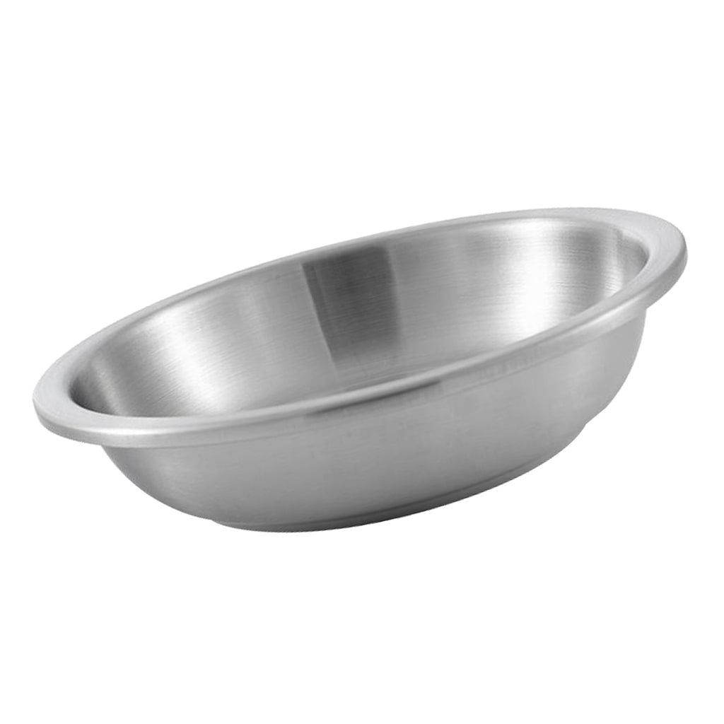 Camping Silver Stainless Steel Tableware Dinner Plate Food Container 22cm