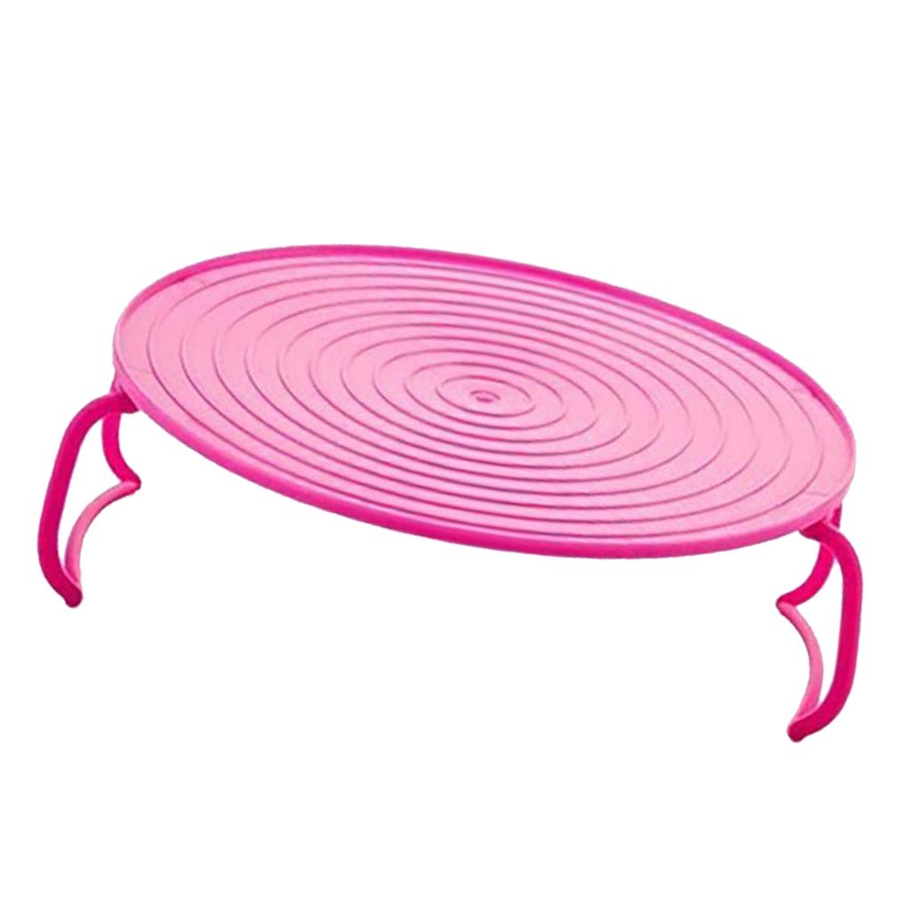 Microwave Oven Heating Shelf Heating Kitchen Tray Oven Cooking Rack Rose Red
