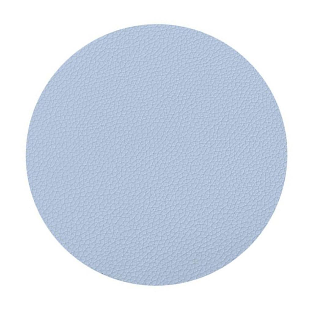 PU Leather Table Drink Cup Mat Heat Insulated Pad Coasters 5 Colors Blue