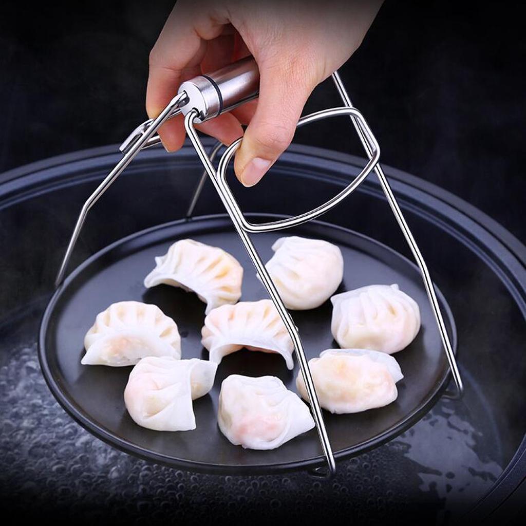 Stainless Steel Dish Tong Plate Gripper Clip Anti-scald Clip Carrier Clamp