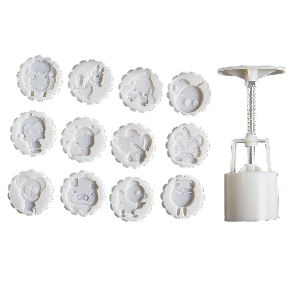 Moon Cake Mould 12 Chinese Baking Round Hand Pressure Pastry Mold