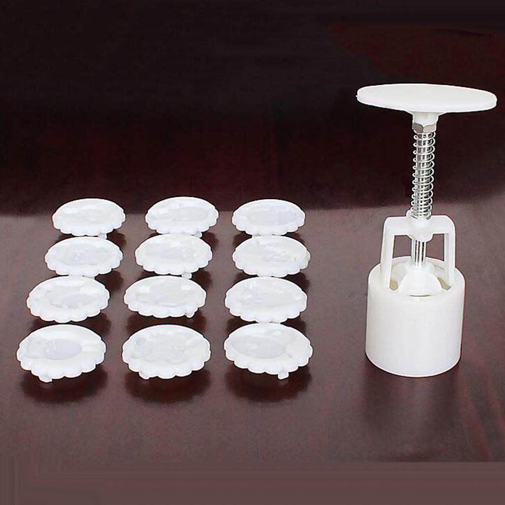 Moon Cake Mould 12 Chinese Baking Round Hand Pressure Pastry Mold