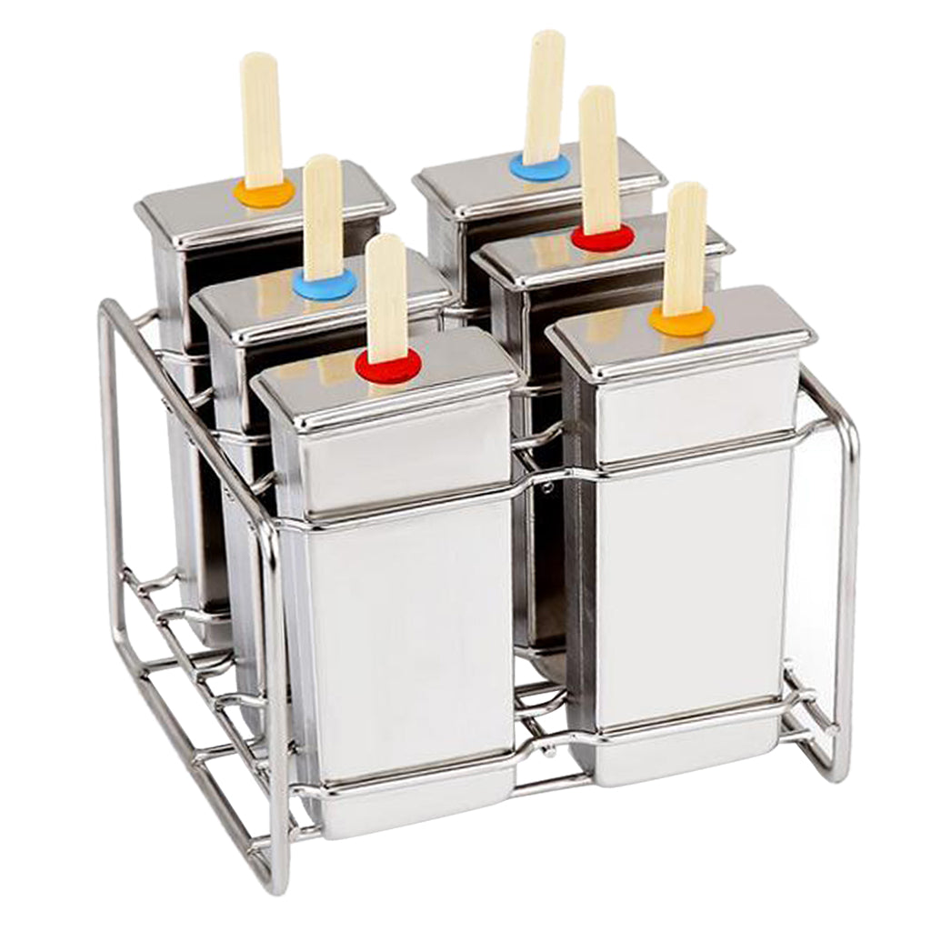 6 Cells Ice Pop Mold Popsicle Mould 6 Cell Flat