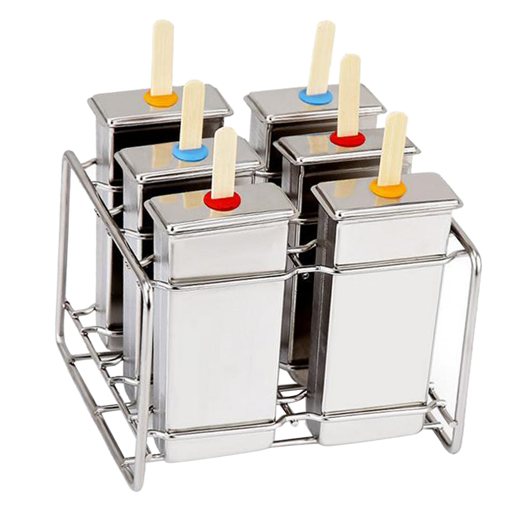 6 Cells Ice Pop Mold Popsicle Mould 6 Cell Flat