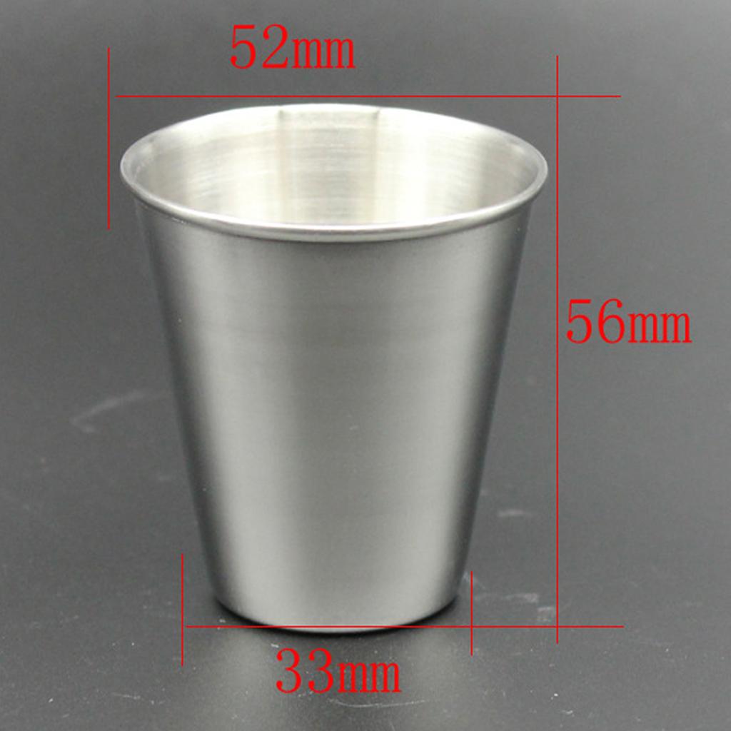 2xMini Stainless Steel Wine Whisky Cup Mug 70ml/2oz Hip Flask Accessories