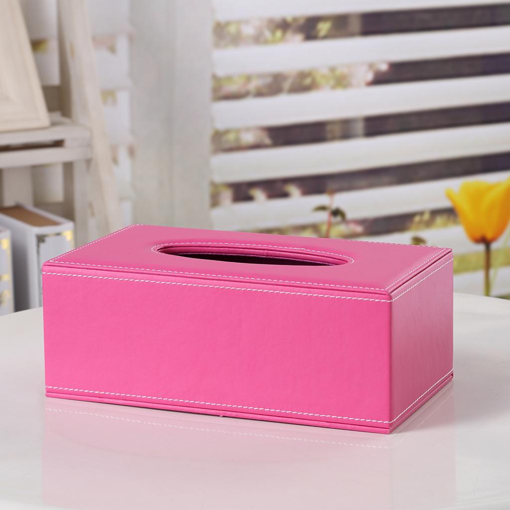 Tissue Box Dispenser Case Napkin Holder Home Office Car Accessory Rose Pink